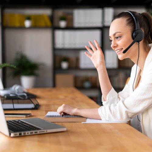 portrait-female-at-work-having-video-call